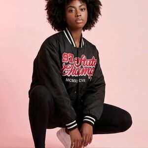 TNA Varsity Bomber Jacket – “97 State Champs” Patch – Black – Size M